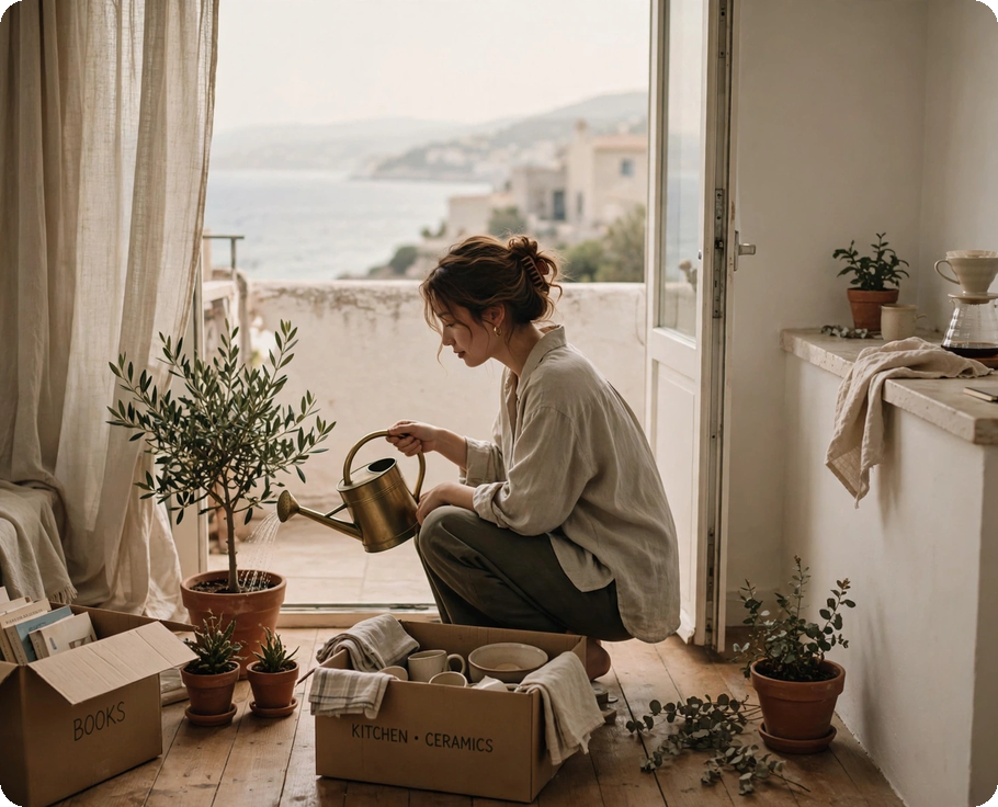 Settling into a long term rental by the sea